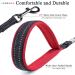 VIVAGLORY Traffic Handle Dog Lead - Strong Reflective Leash with Two Padded Handles - 1.2m x 2.5cm - Black - Buy Online on GoSupps.com