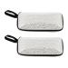 HEALLILY Leopard Print Glasses Case 2 Pack White