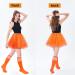 Simplicity Women Costume Set: 4 Layered Tulle Tutu Skirt & Tube Socks in Orange - Buy Online on GoSupps.com
