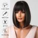 Allbell Short Bob Wigs for Women - Black & Blonde Synthetic Wig with Bangs | Perfect for Christmas - Buy Online on GoSupps.com