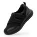 FitVille Diabetic Shoes for Men Extra Wide Width Orthopedic Slip-on Shoes Adjustable Closure Walking Sneakers with Arch Support Cushioning Therapeutic for Swollen Feet - Easy Top 10.5 X-Wide Black