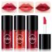 3 Colors Lip Stain Tint Set, Waterproof&Long Lasting Mini Liquid Lipstick Hydrating Moisturizing Lip Cheeks And Eyes,Natural Glossy Korean Lip Tint Stain Easy Application, Non-Sticky,Shimmery All Day(3#4#5) 345