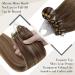 Buy LaaVoo Human Hair Extensions - Brown Balayage Micro Loop 40cm Ombre #8/16/8 | 50g 1g/s Premium Quality - Buy Online on GoSupps.com