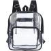 Cute Clear Mini Backpack - Stadium Approved Waterproof Lightweight Bag for Travel, Work, Concerts & Events (Black) - Buy Online on GoSupps.com