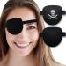 2PCS Pirate Eye Patches AMZVIO 3D Medical Eye Patches for Adults and Kids Adjustable Skull Crossbone Eye Patch Eye Mask for Left or Right Eye Black Eyepatch for Lazy Eye Amblyopia Cataract Pirate