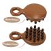 Healeeved 4-Part Wooden Ridge Comb Set for Curly Hair - Antistatic Head Massaging Design 12x8.3cm | Ideal for Reducing Hair Pimples & Curing Curly Hair Issues - Buy Online on GoSupps.com