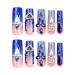 Royal Blue Press On Nails - Long Square Acrylic False Nails with Rhinestones | 24pcs | Perfect Mother's Day Gift - 240412 - Buy Online on GoSupps.com