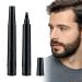 Beard Pen 2Pcs Beard Pencil Filler for Men Mustache Shaping and Enhancing Waterproof Sweatproof Beard Filler for Define Sharpen Hair Beard Eyebrow (2PCS Black)