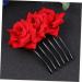 MAGICLULU 1pc Rose Hair Comb Rose Flower Comb Floral Comb Floral Hair Comb Rose Hair Accessories - Buy Online on GoSupps.com