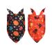 Halloween dog hollows 2 pieces Halloween party decoration pumpkin spider web spirit bats vacation accessories suitable for small medium-sized and large dogs and cats Halloween style 1