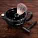 QSHAVE Handmade Black Shaving Scuttle Mug - Large Warm Lather Bowl - Buy Online on GoSupps.com
