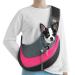 Cuby Pet Sling Carrier for Puppy Dog Dogs Sling Carrier Breatatable Safety Front Pocket Pet Sling Carrier Hands-Free Mesh Bag with Adjustable Shoulder Strap for Outdoor and Travel (M Pink) Rose M