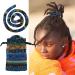 Spiral Hair Ties Set - No Damage, Bendable Design for Dreadlocks, Long Ponytails - 2pcs with Bag (Blue Yellow) - Buy Online on GoSupps.com