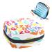 GIAPB Period Bag Sanitary Napkin Storage Bag Period Pouch Travel Makeup Bag Colorful Alphabet Color2615