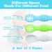 Vicloon Baby Fork and Spoon Set - 3Pcs Silicone Weaning Spoon Set for Self Feeding - Easy Grip Toddler Cutlery Kit in Blue/Green/Grey - Buy Online on GoSupps.com