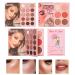 Eyeshadow Palette | Bookstyle Blush Makeup Kit 21 Colors | Full Face Makeup Palette - For Women Girls and Enthusiasts Daily Use Wedding Party &