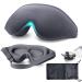 Sleep Mask for Men  Sleeping Mask for Women  Upgraded 3D Sleep Eye Mask for Sleeping with Earplugs  Night Sleep Blindfold  Blackout Eye Shade Cover for False Eyelash Extensions Yoga Travel (Grey)