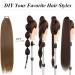 32inch Long Braid Ponytail Extension with Elastic Tie Sleek Straight Braids Ponytail Natural Soft Synthetic Hairpiece for Women Girls (#1B 32INCH/80CM) 32INCH/80CM #1B - Buy Online on GoSupps.com