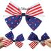 4th of July Patriotic Hair Bows Clips & Hairpins Set for Kids - USA Flag Hair Accessories for Independence Day - 4Pcs - Buy Online on GoSupps.com