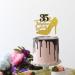 Tenhaisi Black Golden Glitter 35 & Fabulous Lady Cake Topper Happy 35th Birthday Party Decoration for Women - Talk 35 to Me - Cheers to 35 Years Wedding Anniversary Party Supplies - Buy Online on GoSupps.com