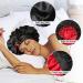 Satin Silk Sleep Cap for Women- Stretchy Tie Band Hair Bonnet for Curly Hair - Black+Red - Buy Online on GoSupps.com