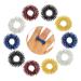 Healifty 12 Pieces Fidget Rings Acupuncture Rings Stress Relieving Steel Wire Finger Massage Sensory Rings for Children & Adults