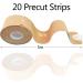 Skin Pre-Cut Y Kinesiology Tape - 20 Pieces, 5cm x 5m - Muscle Pain Relief & Joint Protection with Elastic Sports Tape - Buy Online on GoSupps.com