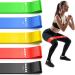 Resistance Bands for Exercise Exercise Bands with 5 Different Resistance Levels Elastic Exercise Bands for Training Resistance Workout Bands for Gym Fitness Yoga Mini Loop Tension Bands Black Red Yellow Blue Green Natural Rubber