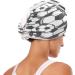 Buy Black White Football Dry Hair Cap - 2 Piece Quick Drying Towel Set with Button Headband | Super Absorbent & Soft Comfort | International Shipping Available - Buy Online on GoSupps.com