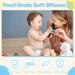 Buy Baby Biting Toys - 3 Silicone Teething Rings & Pacifier Chain BPA-Free 3+ Months White & Black - Buy Online on GoSupps.com
