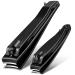 Xnourney Nail Clippers Set Heavy Duty Black Matte Stainless Steel Nail Clipper with Nail File Ultra Sharp Fingernail and Toenail Clipper Cutters Nail Clipper Tools for Men & Women Black Nail Clippers Set