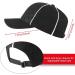 Adjustable Black with White Stripes Soccer Cap & Referee Whistle Set - Ideal for Football Refs, Umpires, Linesman - Buy Online on GoSupps.com