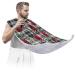Rose Plaid Beard Bib Apron Beard Bib Hair Catcher for Men Shaving and Trimming Non-Stick Waterproof Beard Cape Grooming Cloth with 2 Suction Cups Gifts for Men