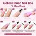 Gellen French Tip Press on Nails - 150 pcs Soft Gel Pink Square Short Tips 3-in-1 Pre-French Full Cover Nail Art 15 Sizes Easy Application - Buy Online on GoSupps.com