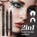 Black Liquid Eyeliner Double Head 2 in 1 Black Liquid Eyeliner Stamp - Waterproof Non-Smudging Eye Makeup Cosmetic for Women Girls Masquerade Halloween Daily Use - Buy Online on GoSupps.com