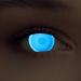 Design lens bright blue Halloween the Purge costume UV light contact lenses 1 pair (2 pieces) invisible in daylight black light color lenses without strength (glowing invisible blue) glowing blue