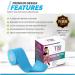 Sensitive Skin Kinesiology Tape - Latex Free | 16ft Uncut Roll | Waterproof Sports Tape for Injuries | Kinesio Tape for Knees, Joints, Face & Muscles - Nude (3 Rolls) - Buy Online on GoSupps.com