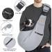 Cuby Dog Carrier Bag for Small Dogs | Breathable Cotton Travel Bag | Safe & Convenient for Pets (Gray-White) - Buy Online on GoSupps.com