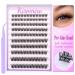 Self Adhesive Cluster Lashes Natural Cluster Eyelashes Extension Kit 8-14mm Wispy Lashes Clusters with Tweezers C Curl Natural Press-on Lashes DIY Eyelashes Extension Kit