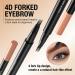 Magic Eyebrow Pencil 4-Tip - 3D Waterproof Microblading Contour Pen - Long Lasting Dark Brown Eyebrow Makeup - Buy Online on GoSupps.com