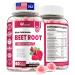 Beet Root Gummies - Nitric Oxide Booster Supplements for Men & Women with Beetroot L-Citrulline & L-Arginine - Heart Muscle & Circulation Support - Sugar Free Vegan Mixed Berry Flavor 60 Gummies