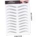 Gogogmee 12 Sheets False Eyebrows for Men Waterproof Stickers Black Sticker Fake Eyebrows 21x15cm Black - Buy Online on GoSupps.com