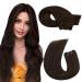 Moresoo Weft Hair Extensions Brown Human Hair Weft Dark Brown Sew in Hair Extensions 22 Inch 100g/Pack #4 22 Inch(Pack of 1) WEFT #4