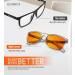 Bloomoak-99% Blue Light Blocking Glasses-Gaming Glasses-Anti Glare - Anti Fatigue-TR90 Material-Suitable for Screens Games TVs Mobile Phones Amber - 99% - Transparent Frame - Buy Online on GoSupps.com