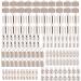 SUNNYCLUE 1 Box 160pcs Glue in Barrel Tube End Caps Fold Over Crimp Cord Ends Ribbon Leather Fastern Clasp Clamps Ends Connectors Combination Jewelry Finding Supplies for Bracelet DIY Craft Making