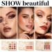 Palette De Maquillage Livre | 12 Couleurs Paupi res Paupi res Paillet e Style Livre Avec 4 Fards Joues Et 4 Brillants L vres pour Voyage Beaut Sc ne - Buy Online on GoSupps.com