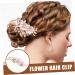 ifundom girl hair accessories European and wedding side clip bridal hair accessories for wedding bridal hair accessories girl headgear alloy bridesmaid gold hair clip - Buy Online on GoSupps.com