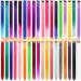 36PCS Colored Clip in Hair Extensions 21" Colorful Hair Extensions for Kids Rainbow Hair Extension Colorful Hair Extensions Multi-Colors Party Highlights Synthetic Hairpieces (36 Colors Set) 36Pcs-Rainbow