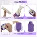 2L Hot Water Bottles with Elegant Knitted Covers for Pain Relief - Purple - Buy Online on GoSupps.com