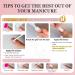 Ceboic 24Pcs Square False Nails Short French Tip Press on Nails with Gold Line & Flower Designs - Removable Glue on Nails for Women Girls - Buy Online on GoSupps.com